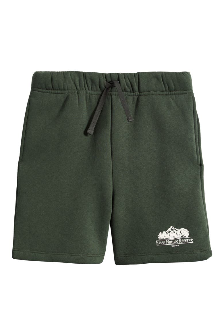 Kids' Evan Graphic Sweat Shorts, Main, color, GREEN