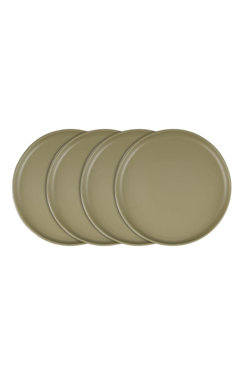 Stone Lain Tom Stoneware 4-Piece Dinner Plate Set, Main, color, Olive