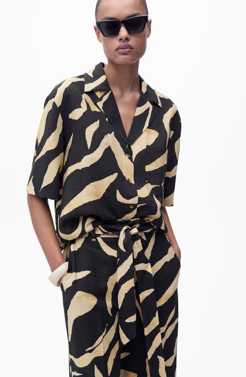 Shop Mango Printed Straight Leg Pants