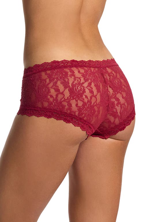 Hanky Panky Signature Lace Boyshorts In Red