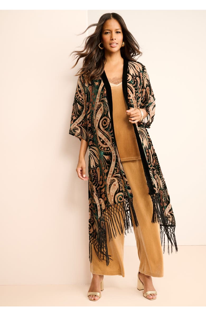 Roaman's Velour Cami, Alternate, color, Almond Brown