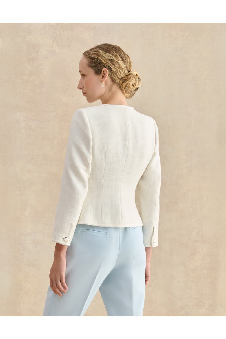 Otillia Textured Jacket, Alternate, color, Ivory