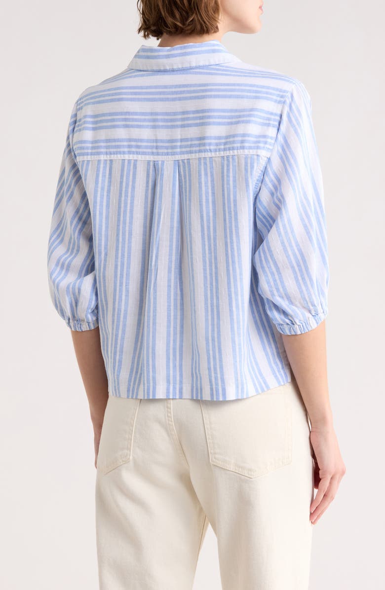 Splendid Addison Stripe Linen Blend Crop Top, Alternate, color,