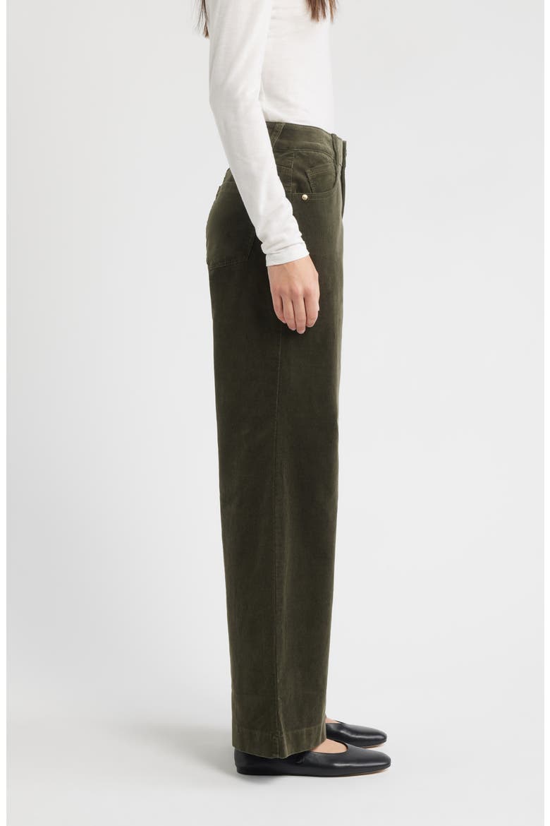 Sam High Waist Wide Leg Corduroy Pants, Alternate, color, DUFFEL GREEN