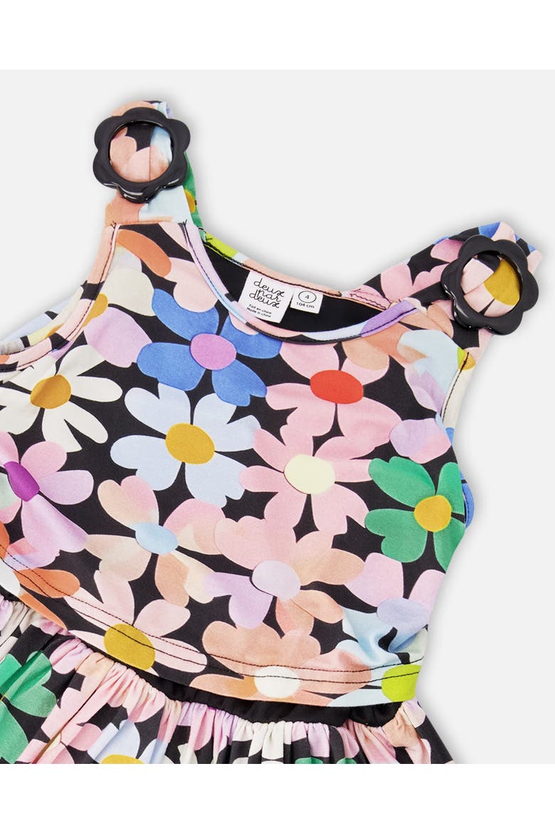 Sleeveless Flowers Dress, Alternate, color, Black Floral Print