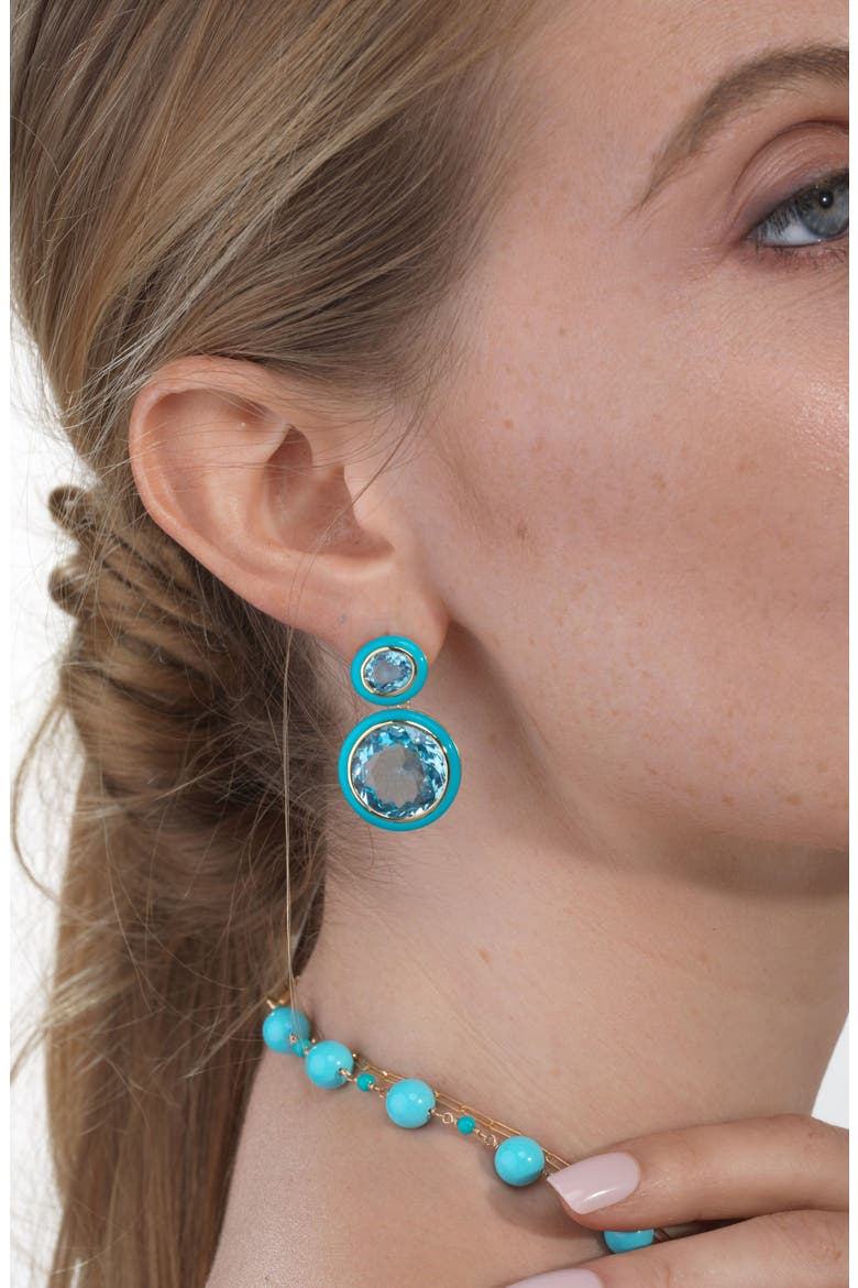 Melange Drop Earrings, Alternate, color, PALE BLUE