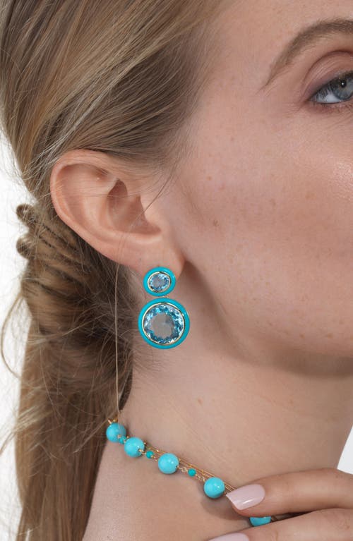 Goshwara Melange Drop Earrings In Blue