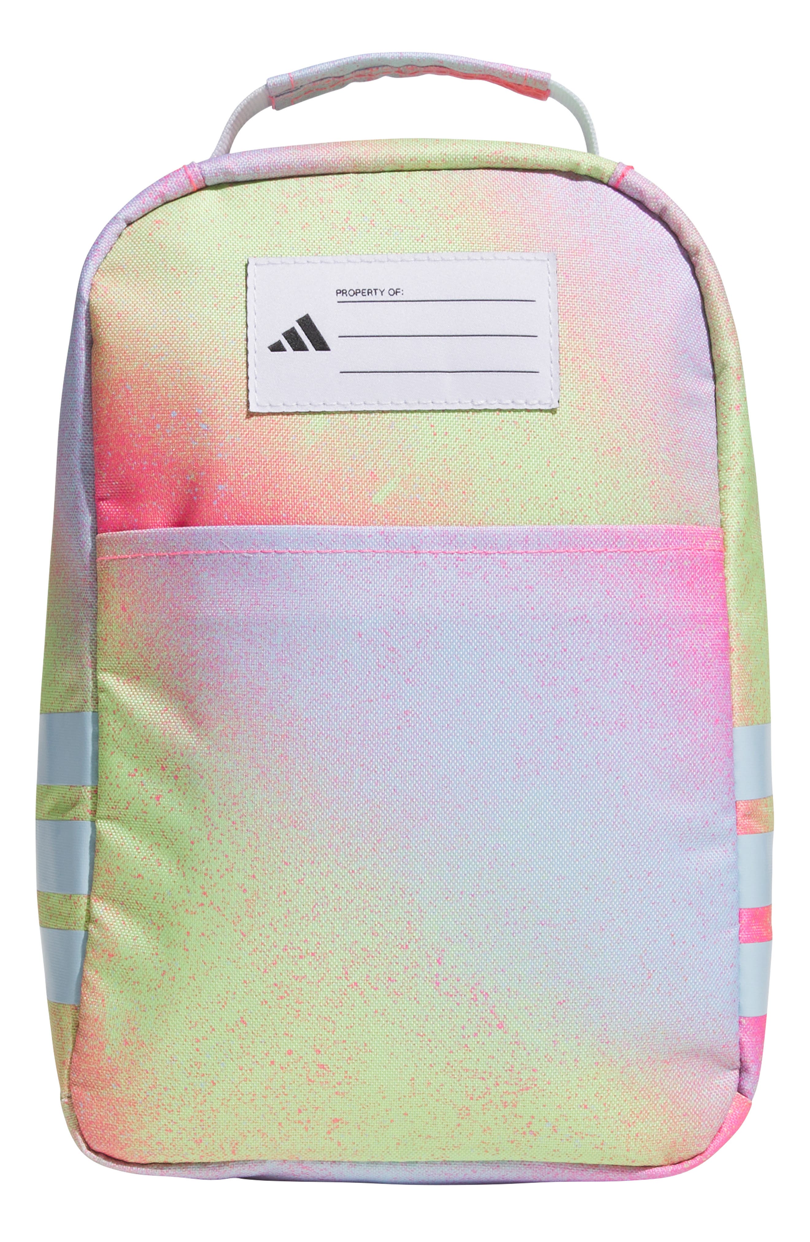 adidas Santiago 4 Lunch Bag, Alternate, color, Spray Gradient Lime/ Blue
