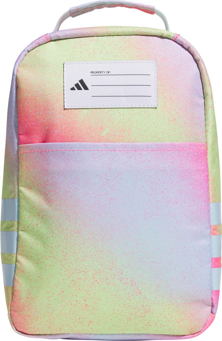 adidas Santiago 4 Lunch Bag, Alternate, color, Spray Gradient Lime/ Blue