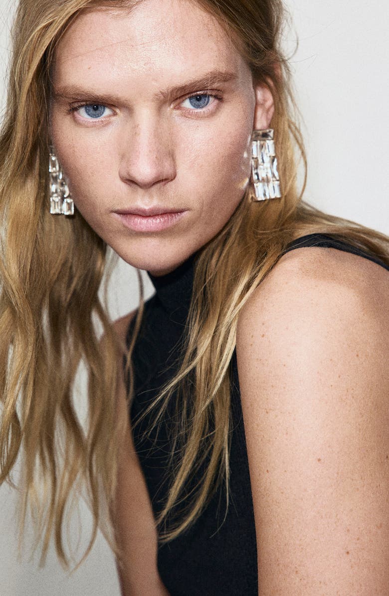 MANGO Sleeveless Bubble Rib Top, Alternate, color,