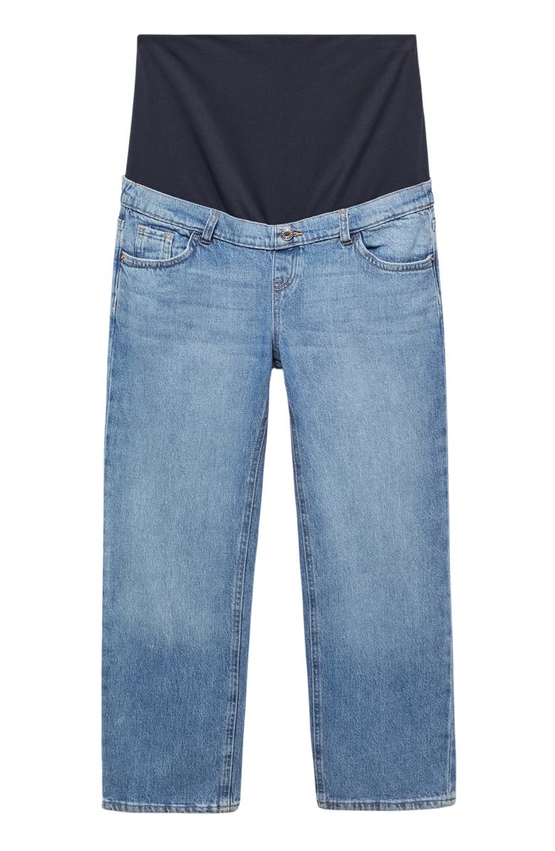 MANGO Straight Leg Crop Maternity Jeans, Alternate, color,