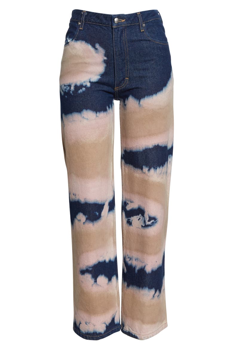 Dyed Wide Leg Jeans, Alternate, color, BLUE CHEMTRAIL