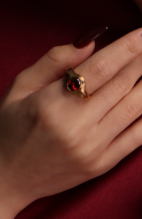 Rc Retro Chic Red Fig Ring In Gold