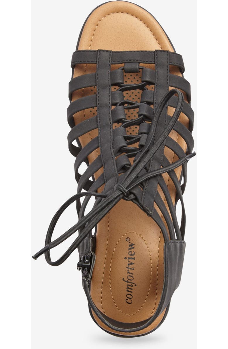 Comfortview The Renata Sandal, Alternate, color, Black