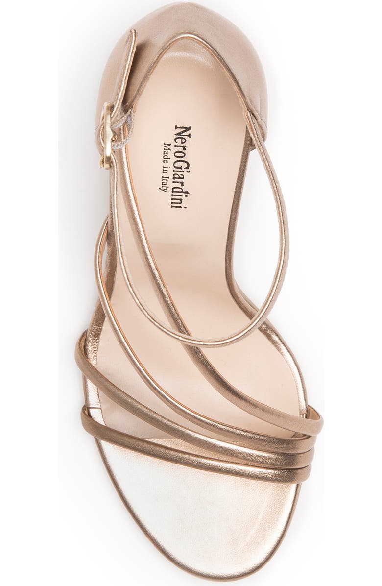NeroGiardini Strappy Sandal, Alternate, color, Metallic