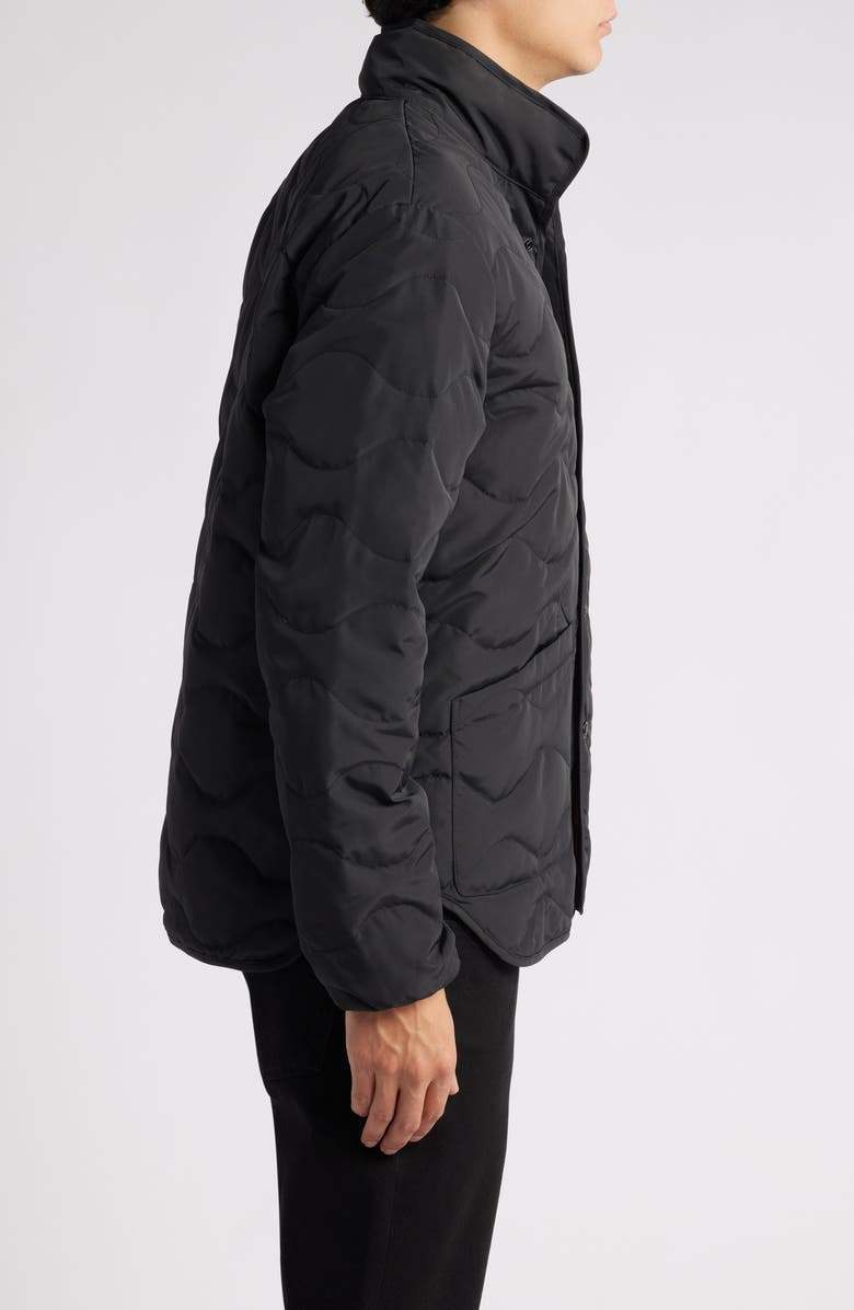 Schott NYC Wrinkle Resistant Down Military Jacket, Alternate, color, Black