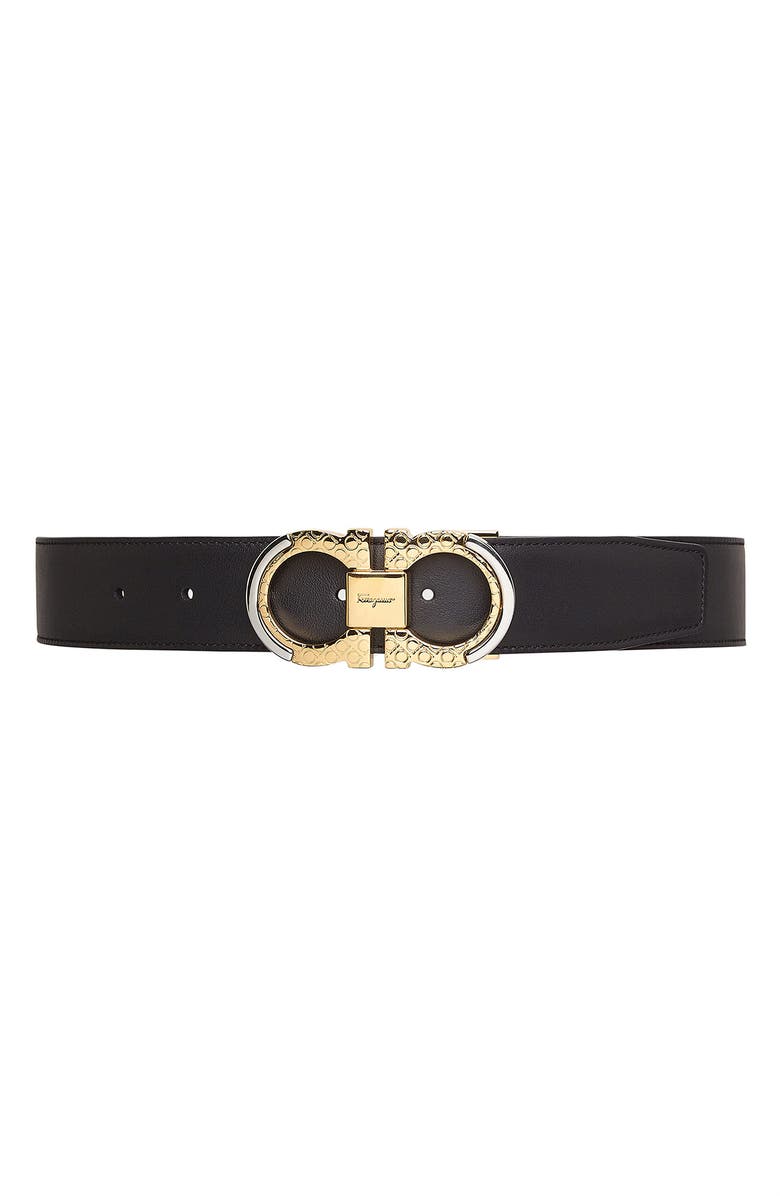 FERRAGAMO Salvatore Ferragamo Double Gancio Buckle Reversible Leather Belt, Main, color,