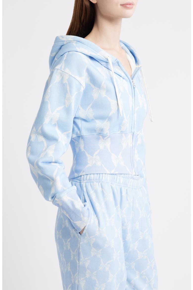 Arienne Ribbon Print Hoodie, Alternate, color, CHILLED BLUE