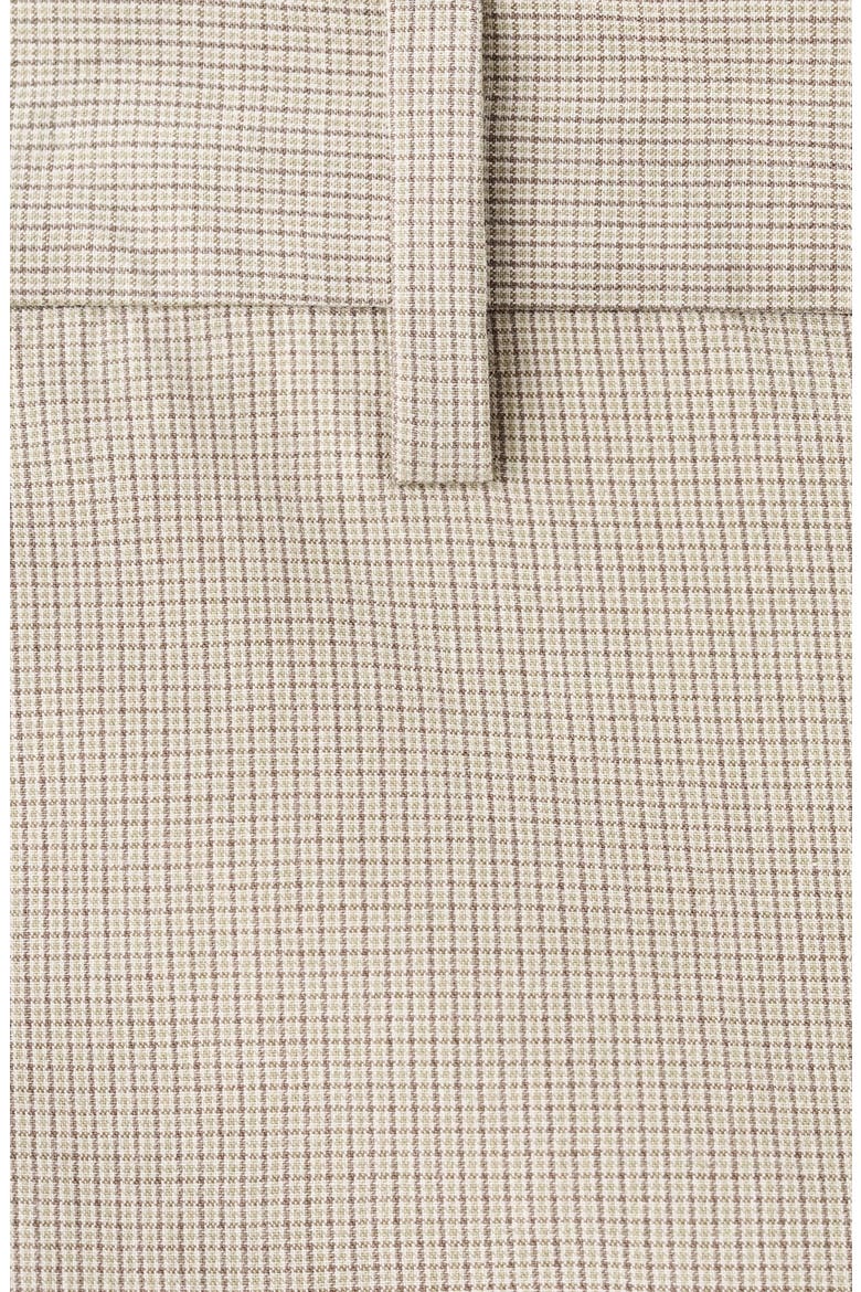 Slim Fit Microcheck Cotton Shorts, Alternate, color, BEIGE