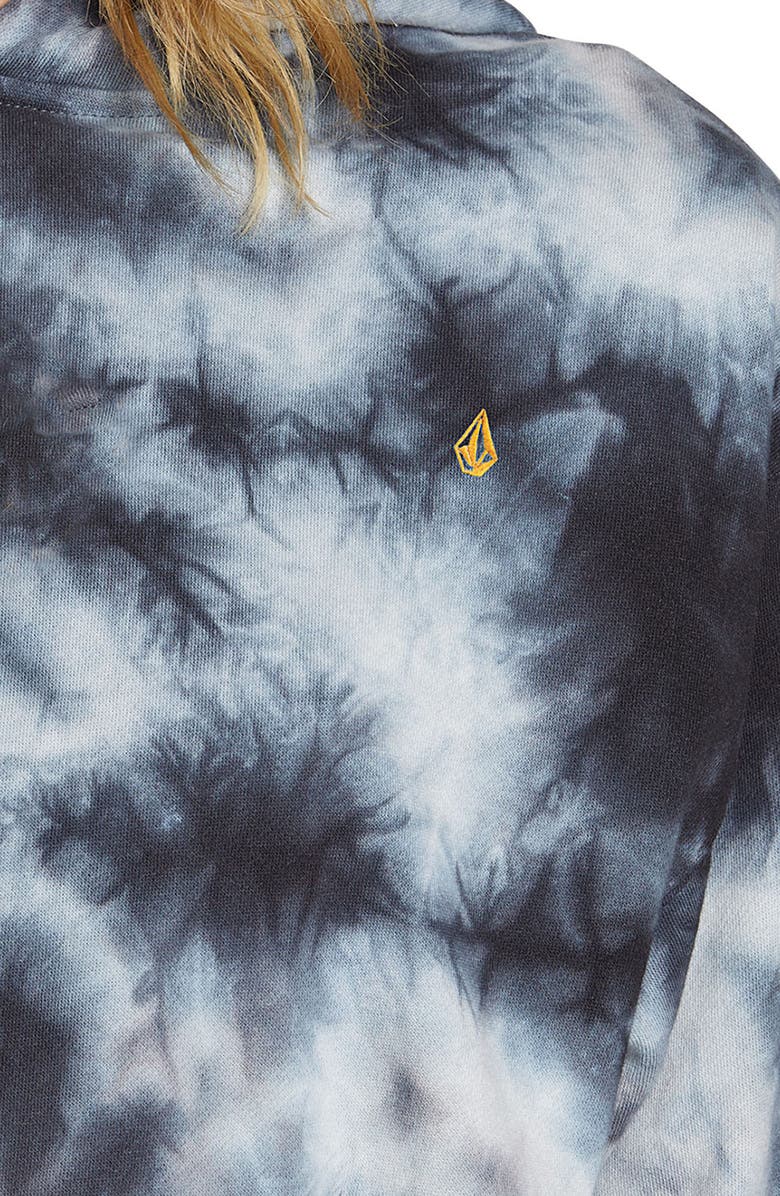 Volcom Knot It Tie Dye Crop Hoodie, Alternate, color,