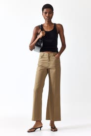 H&M Bootcut Cotton Canvas Trousers