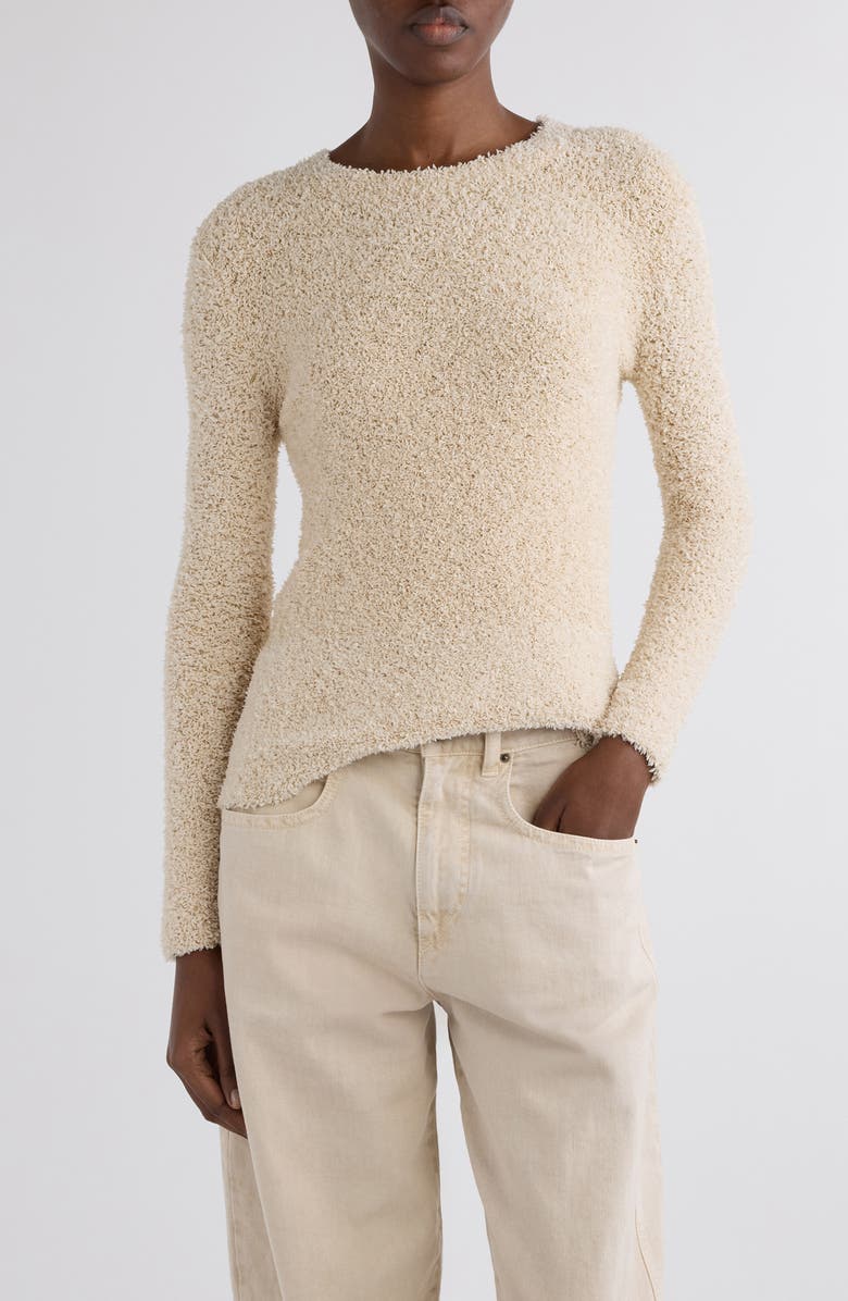 Isabel Marant Bethany Bouclé Sweater, Main, color, Ecru