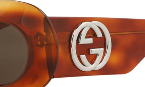 Gucci 51mm Oval Sunglasses In Brown