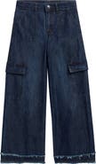 Tractr Kids' Wide Leg Cargo Jeans