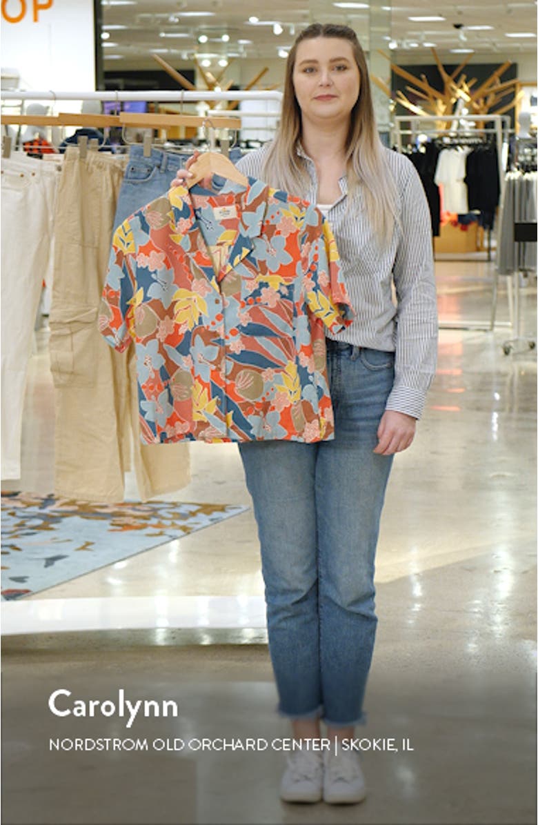 Lucy Resort Short Sleeve Button-Up Camp Shirt, sales video thumbnail