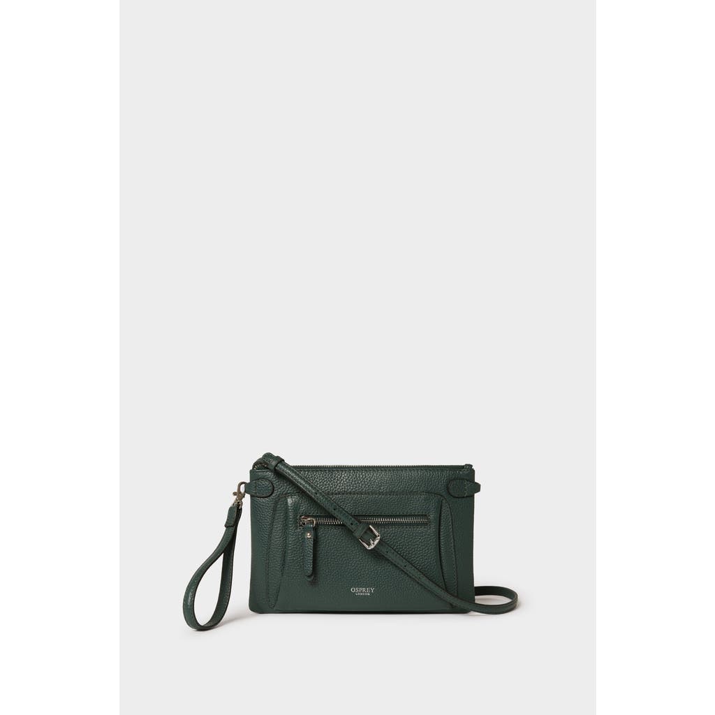 Osprey London The Ruby Leather Crossbody Bag In Green
