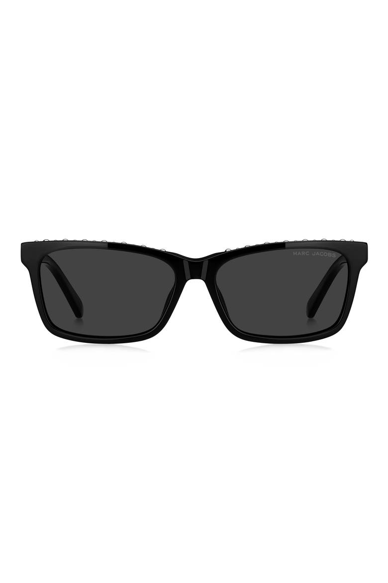54mm Rectangular Sunglasses, Main, color, BLACK/ GREY