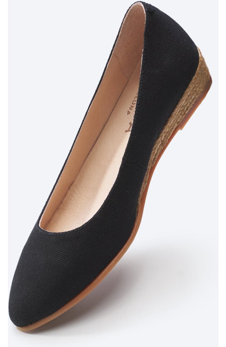 VISCATA Rubina Canvas Espadrille Flats, Alternate, color, Black