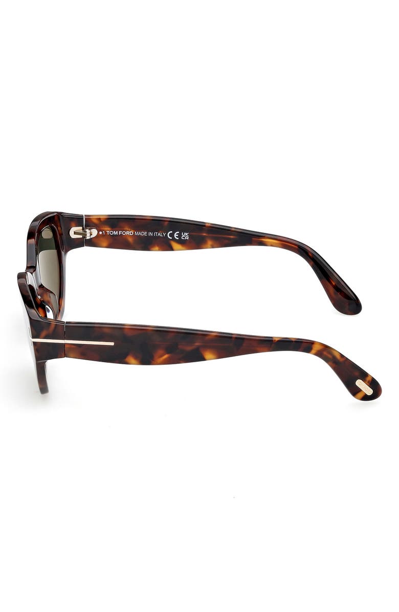 TOM FORD Penny 55mm Polarized Geometric Sunglasses, Alternate, color, Havana / Polar Green