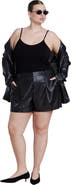 ELOQUII Perforated Faux Leather Short