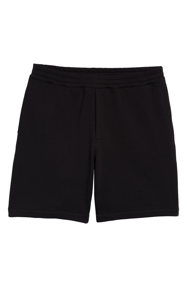 McQueen Alexander McQueen Men's Side Zip Print Logo Organic Cotton Sweat Shorts, Main, color,