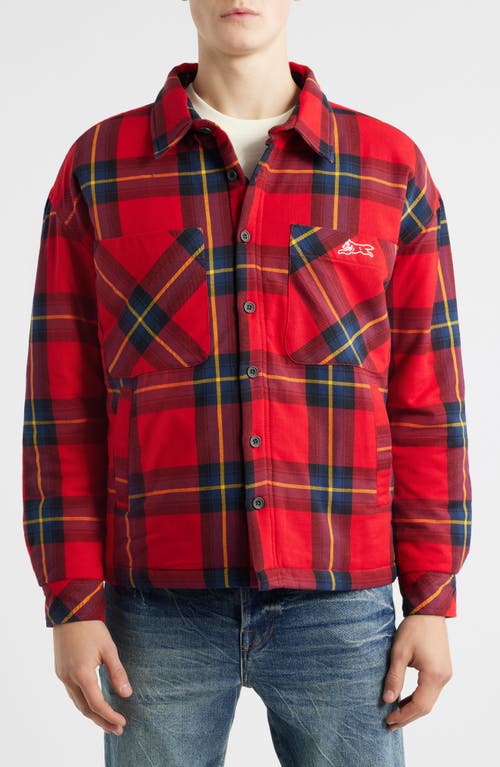 Icecream Buffalo Shacket In Red
