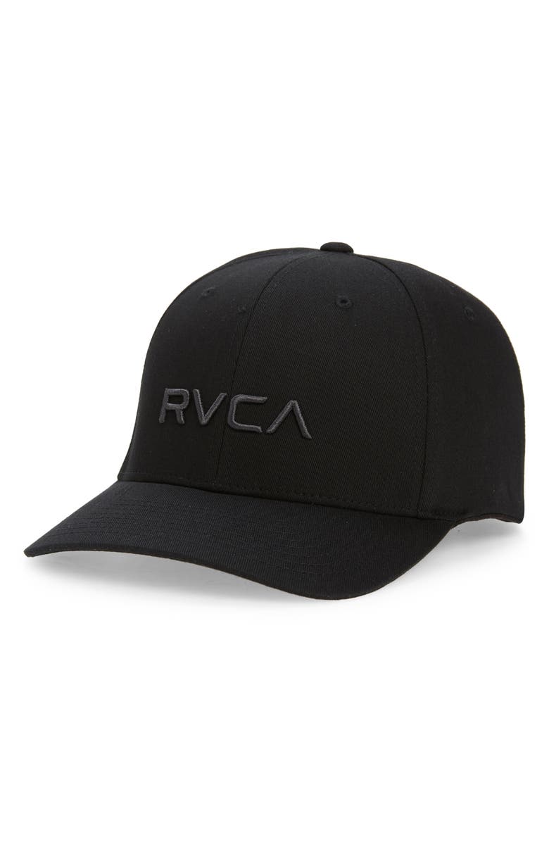 RVCA Flexfit Twill Baseball Cap, Main, color, 