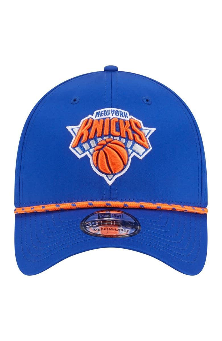 New Era Men
s New Era Blue New York Knicks Featherweight Poly Rope Flex 39Thirty Hat, Alternate, color, Blue