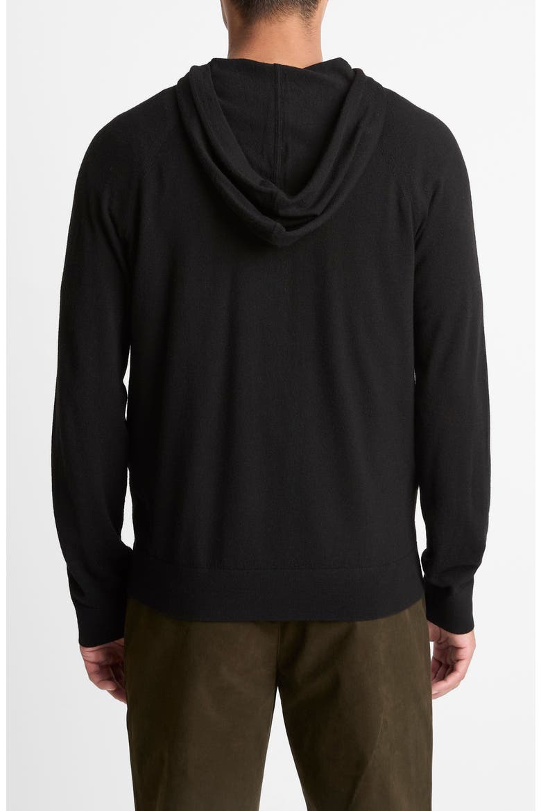 Wool & Cashmere Hooded Sweater, Alternate, color, BLACK