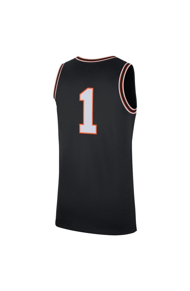 Nike Men's Nike #1 Black Oklahoma State Cowboys Retro Replica Basketball Jersey, Alternate, color, Black