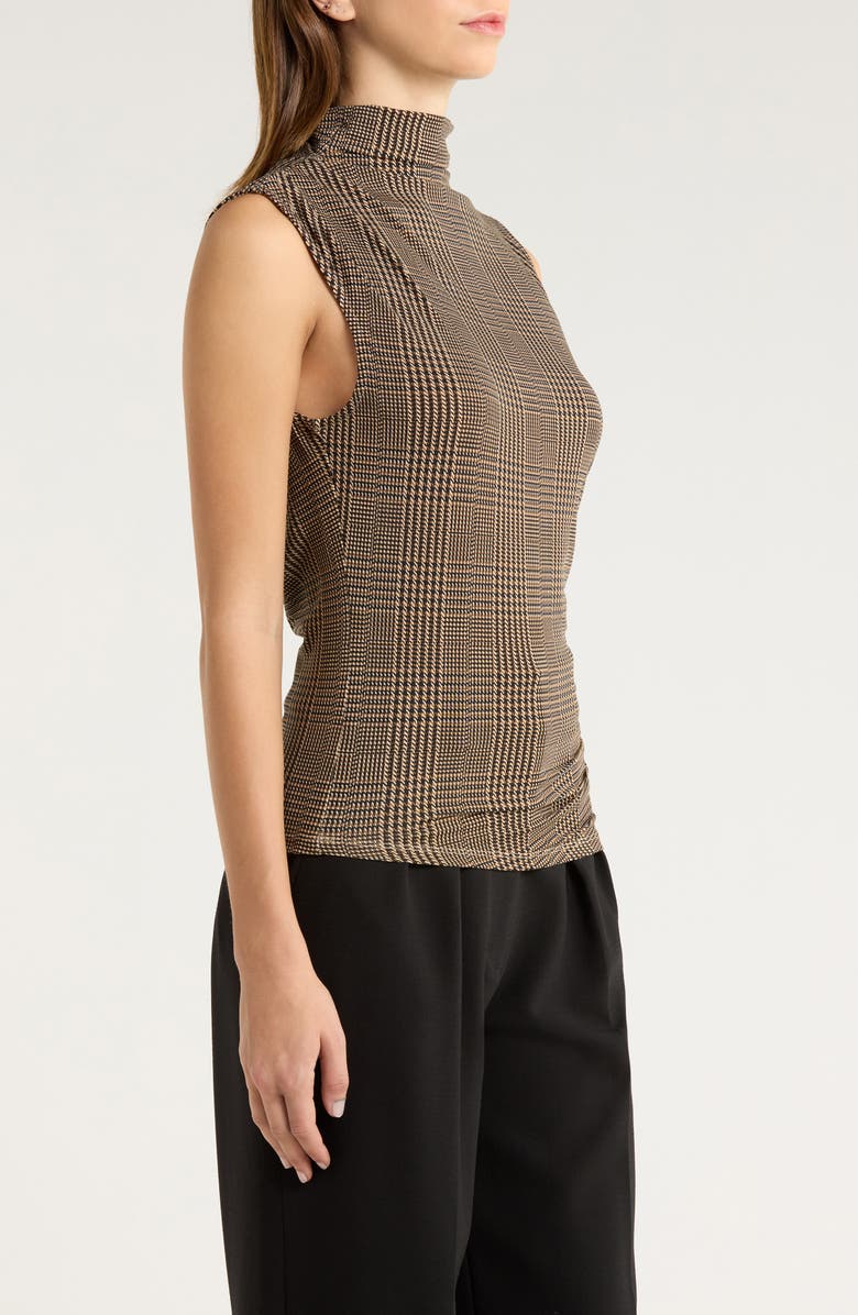 Veronica Beard Mylie Mock Neck Sleeveless Top, Alternate, color, Dark Acorn Multi