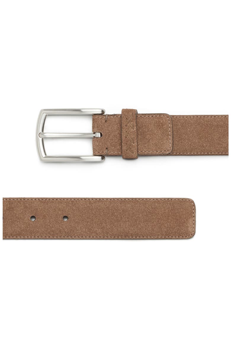 Suede Belt, Alternate, color, BEIGE