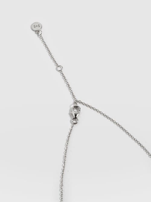Saint And Sofia Saint + Sofia Molten Disc Charm Necklace In Silver