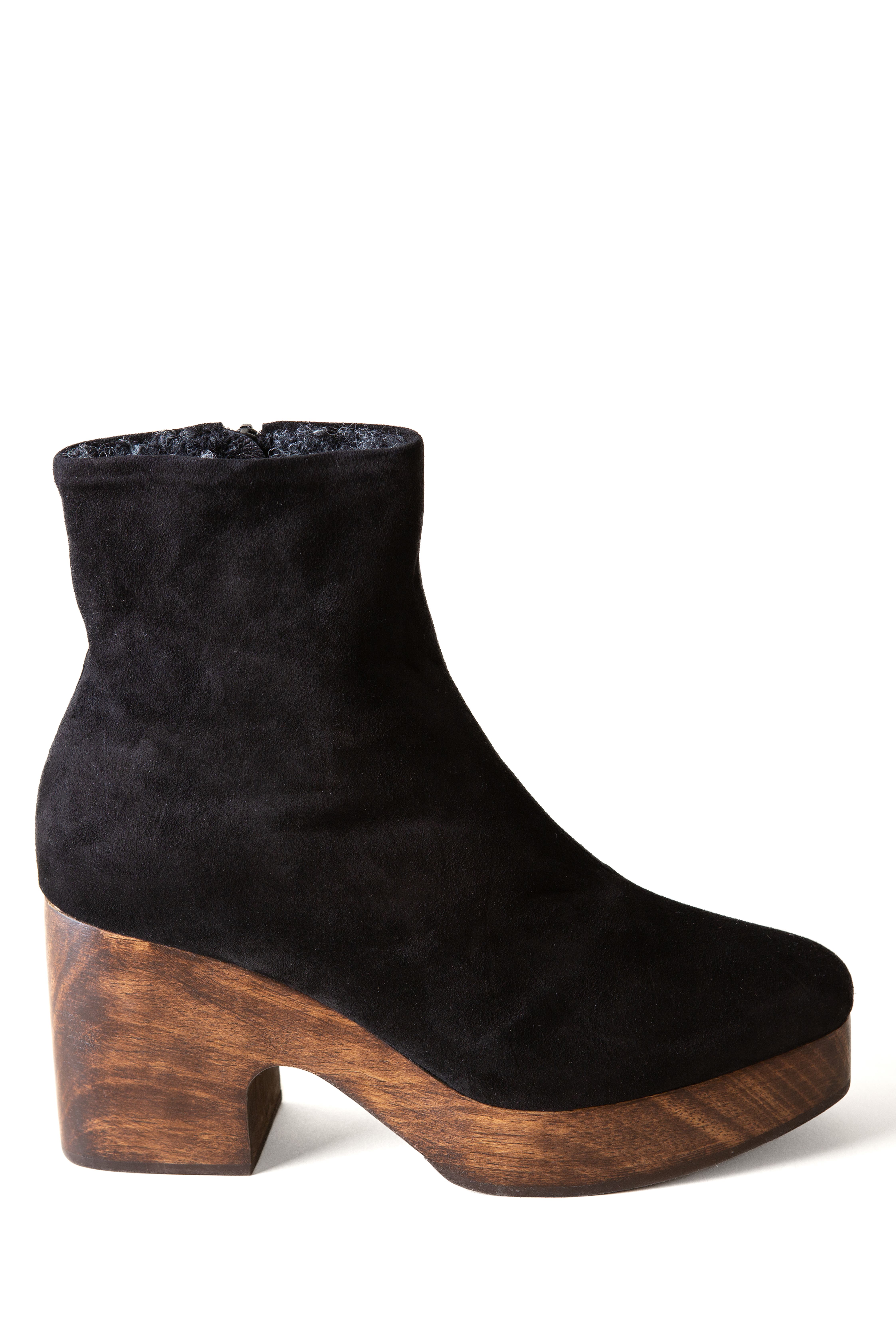 Elianna Platform Clog Boot, Alternate, color, Coal Suede