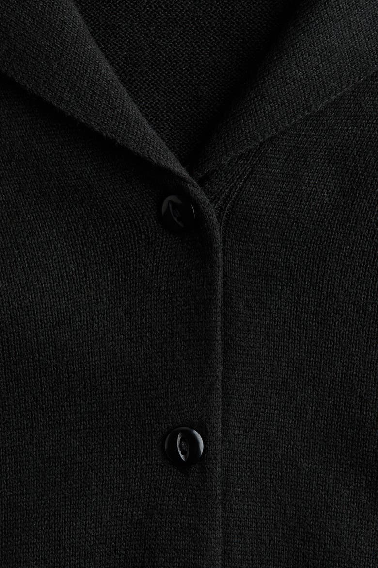 Collared Cardigan, Alternate, color, Black