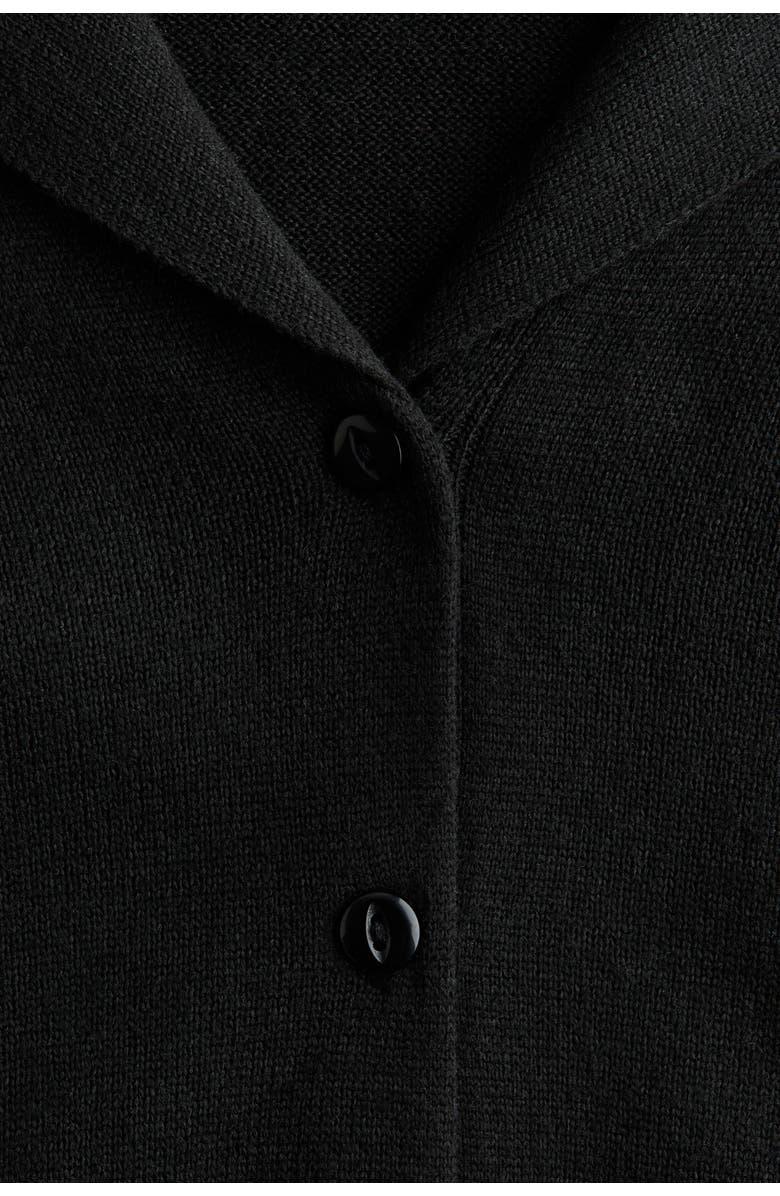 H&M Collared Cardigan, Alternate, color, Black