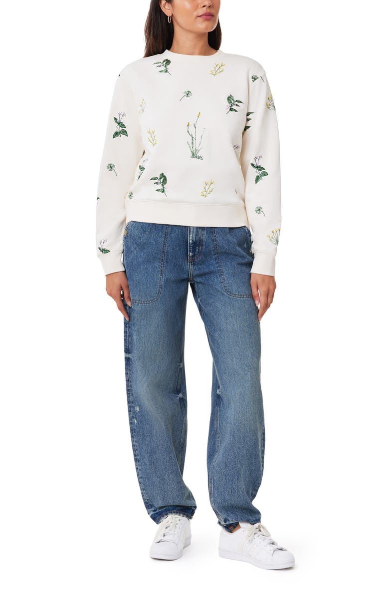 Scotch & Soda Floral Embroidered Sweatshirt, Alternate, color, 