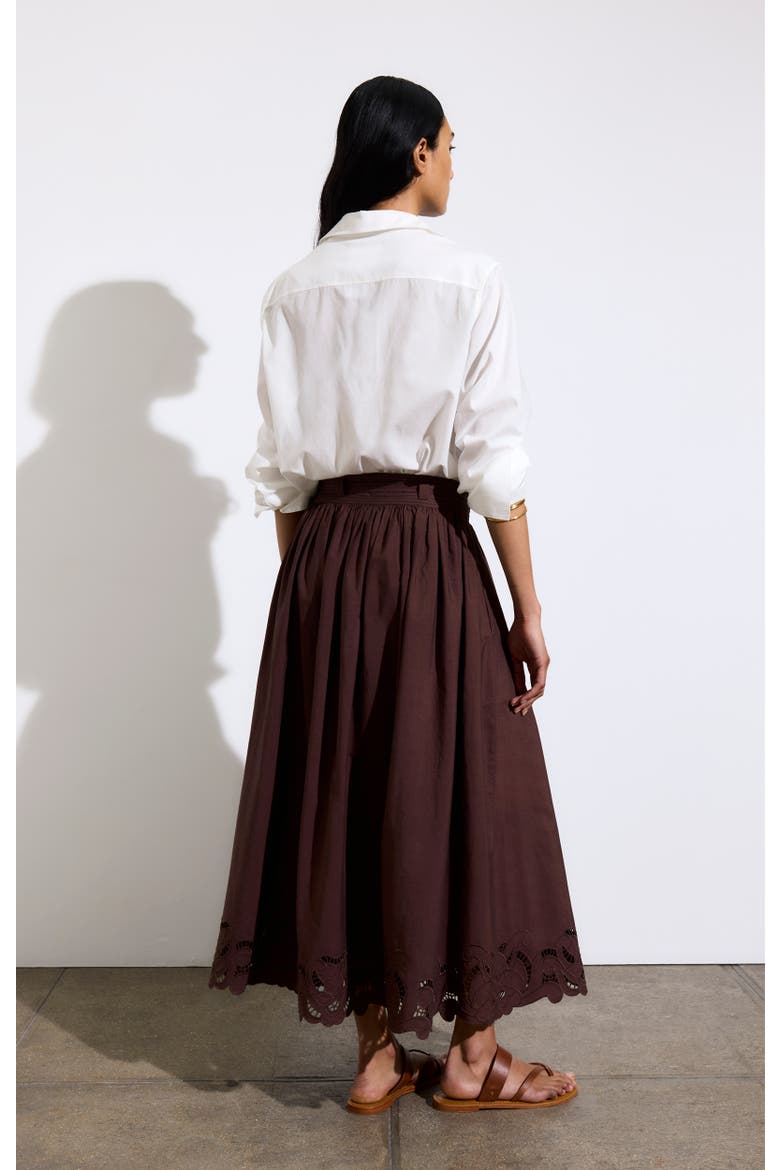 Guillaume Wrap Maxi Skirt, Alternate, color, Chocolat