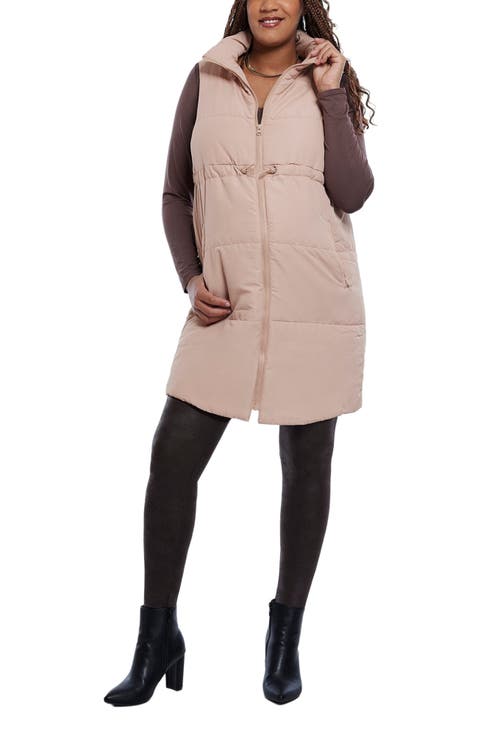 Woven Full-Zip Sleeveless Quilted Puffer Vest