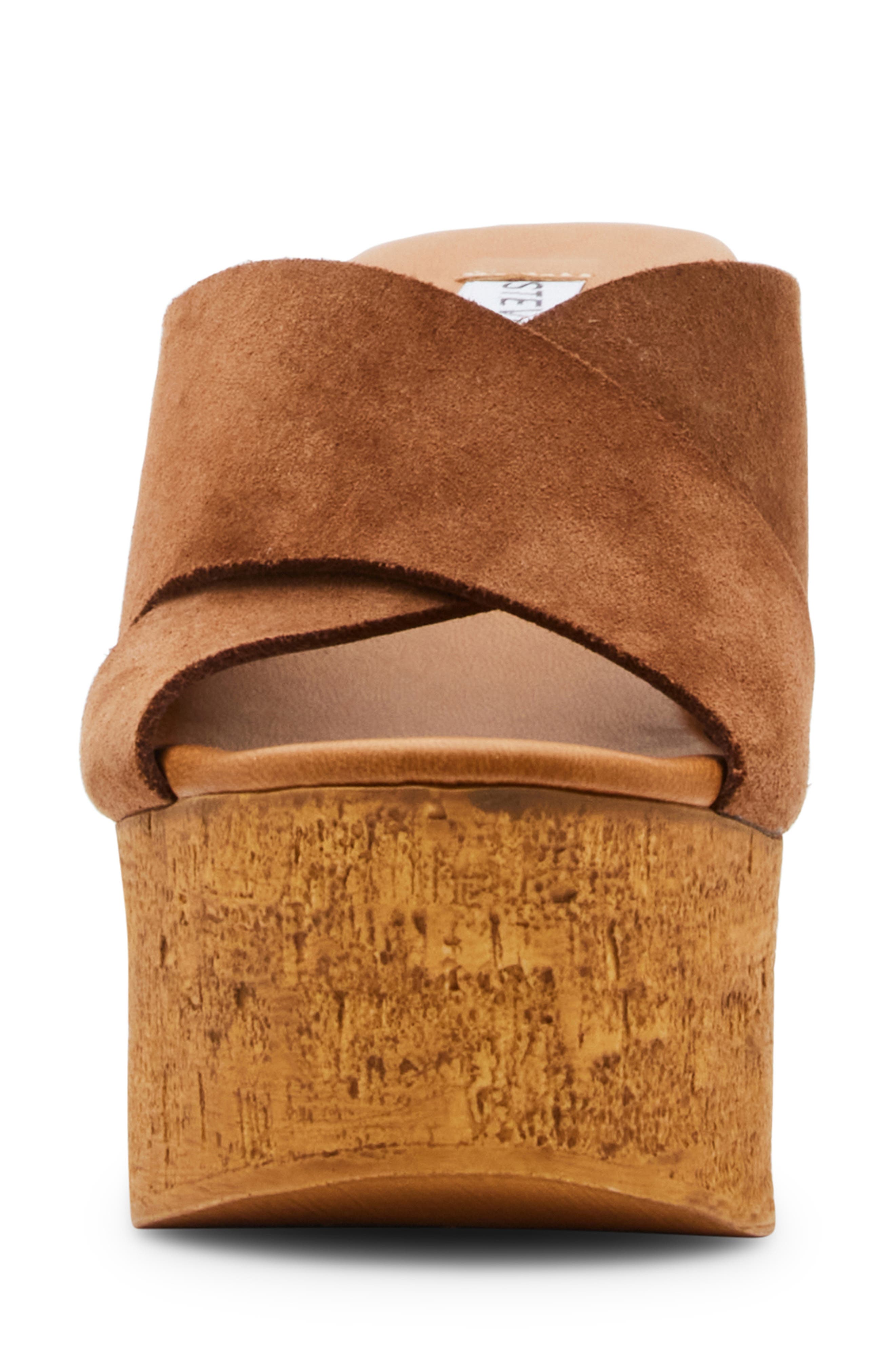 Steve Madden Saffron Platform Sandal, Alternate, color, Chestnut Suede